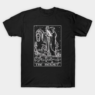 The Hermit Tarot Card Terror Tarot Shadow Edition Grim Reaper T-Shirt